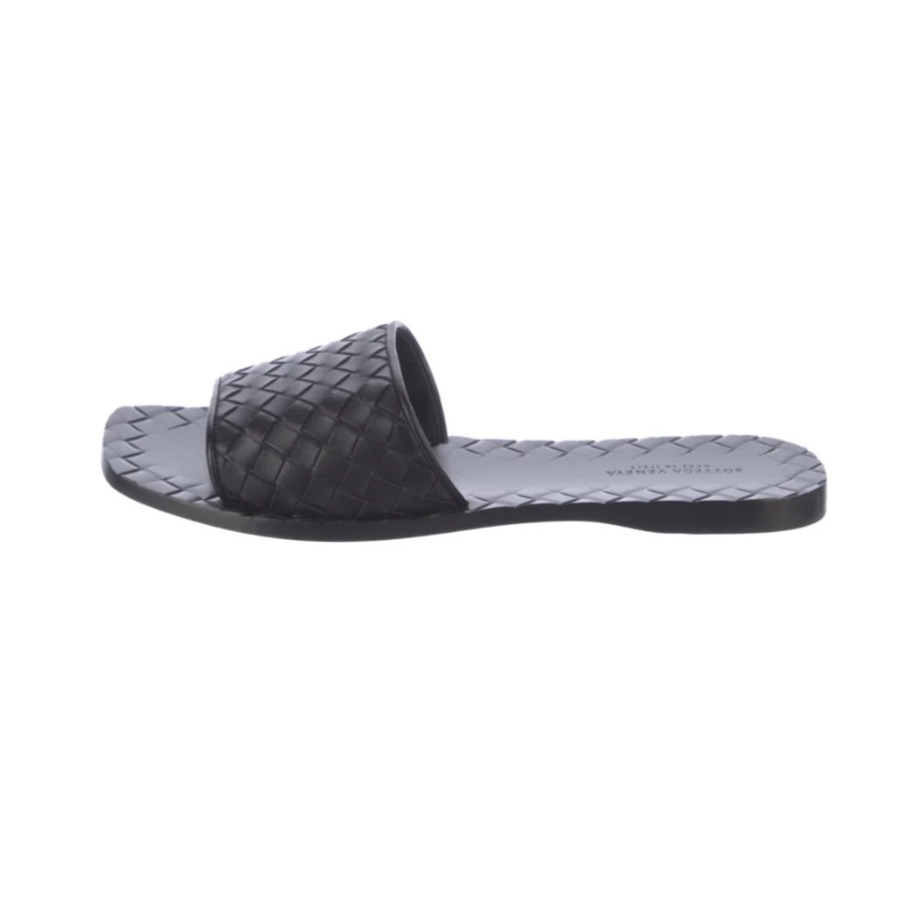 Bottega Veneta Intrecciato Weave Leather Slide Sandals